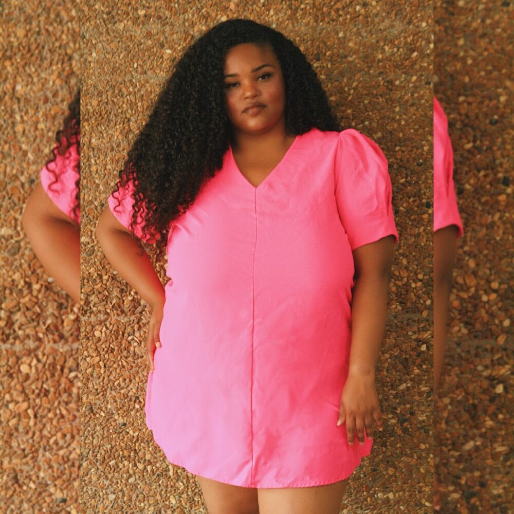 2XL Pink Mini Dress